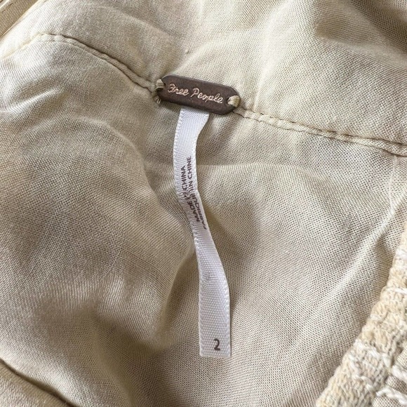 Free People One Million Lovers Ivory Lace Sleeveless V-Neck Mini Dress Sz 2 - Picture 14 of 16